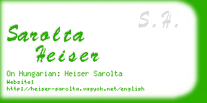 sarolta heiser business card